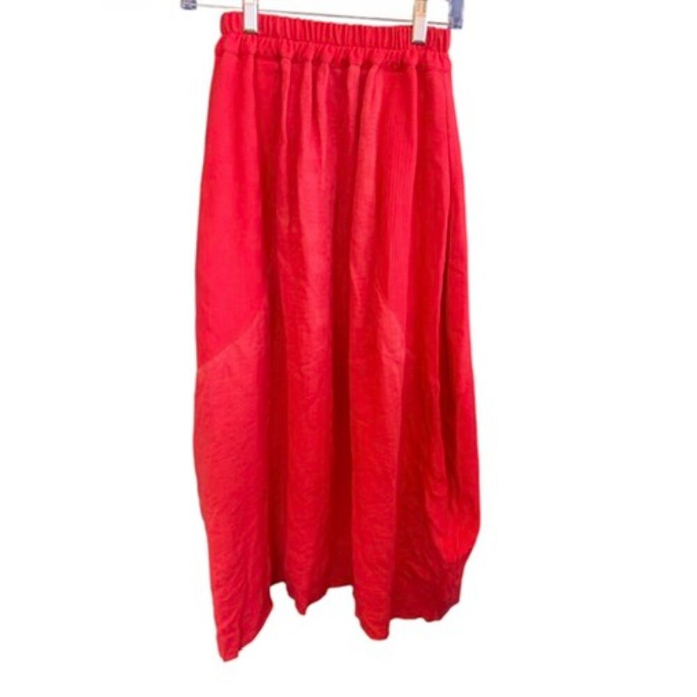 By Walid Orange Linen/Cotton Skirt Size XXS